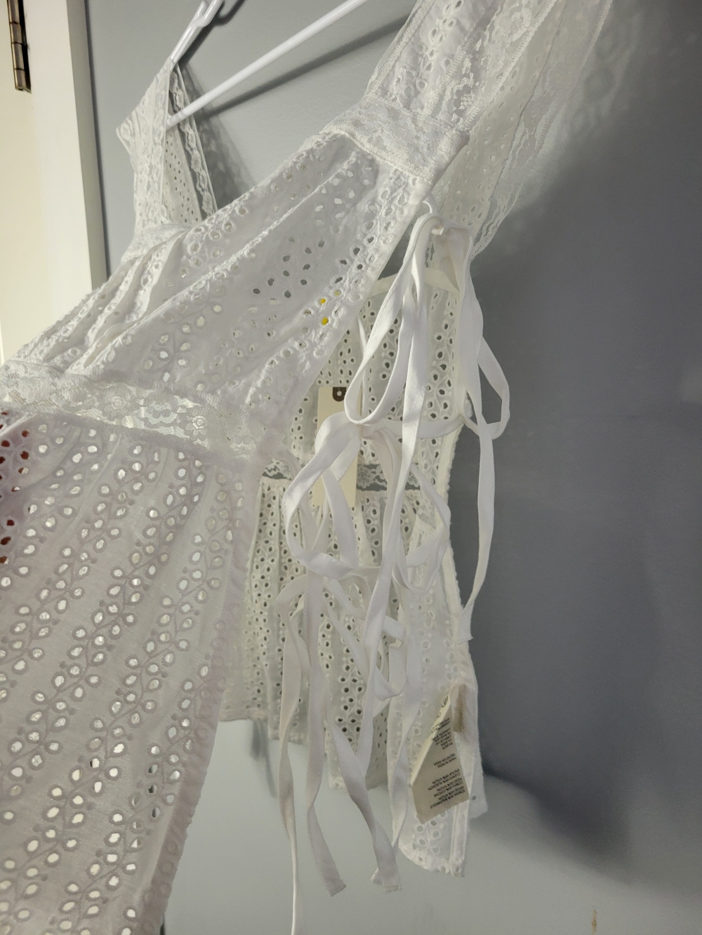 Pilcro White Eyelet Lace Tank with Scalloped Trim - Picture 13 of 16
